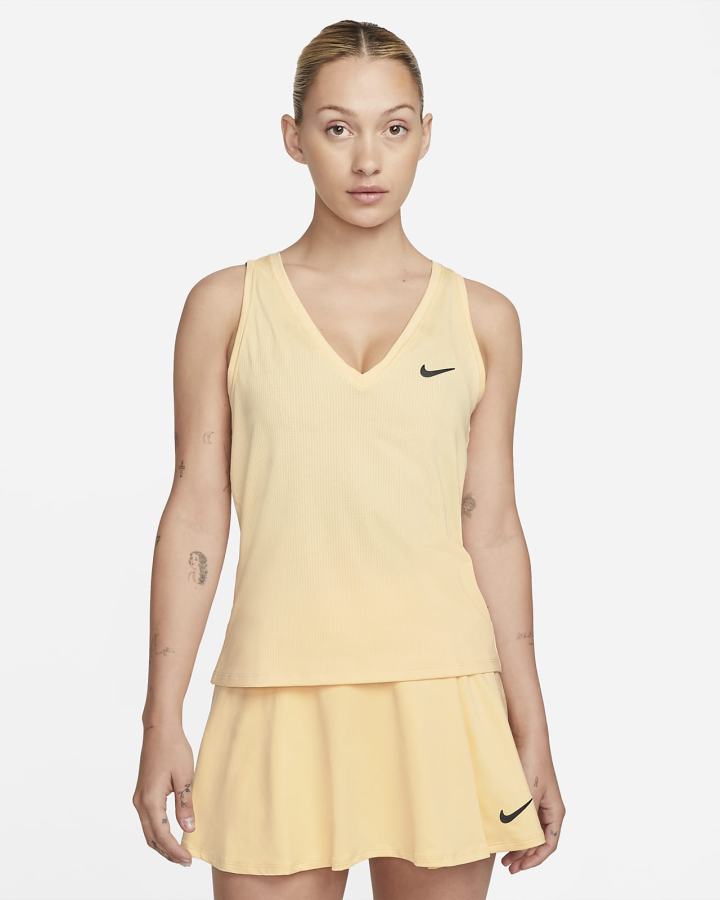 Nike Court Victory Tennis (Plus Size) Ženske Majica Bez Rukava Svijetlo Žute Crne | HR-87405CHIF