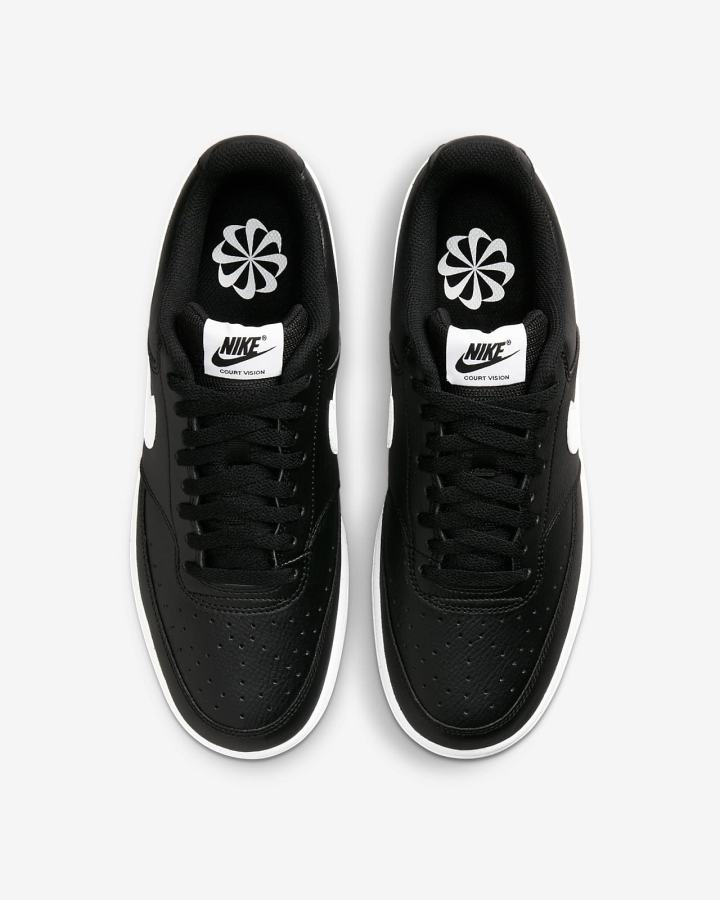 Nike Court Vision Low Next Nature Muške Tenisiće Crne Bijele | HR-14986ZJYW