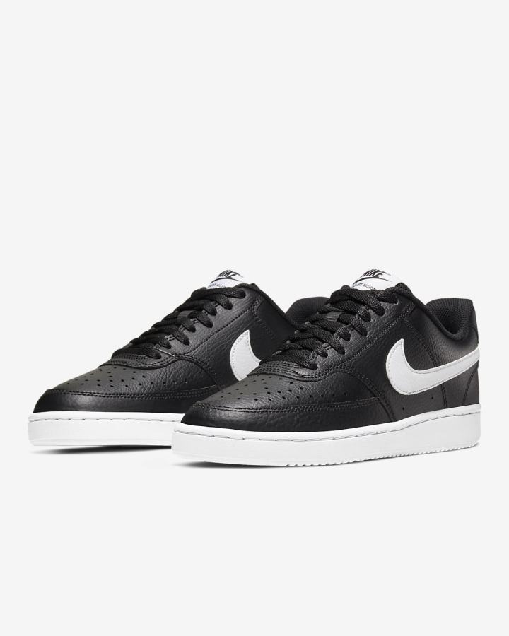 Nike Court Vision Low Ženske Tenisiće Crne Bijele | HR-40675ANFO