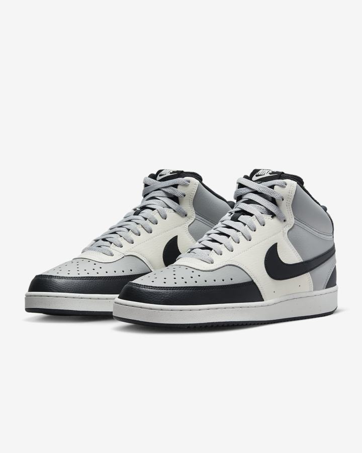 Nike Court Vision Mid Next Nature Muške Tenisiće Svijetlo Sive Crne | HR-08459EZSJ