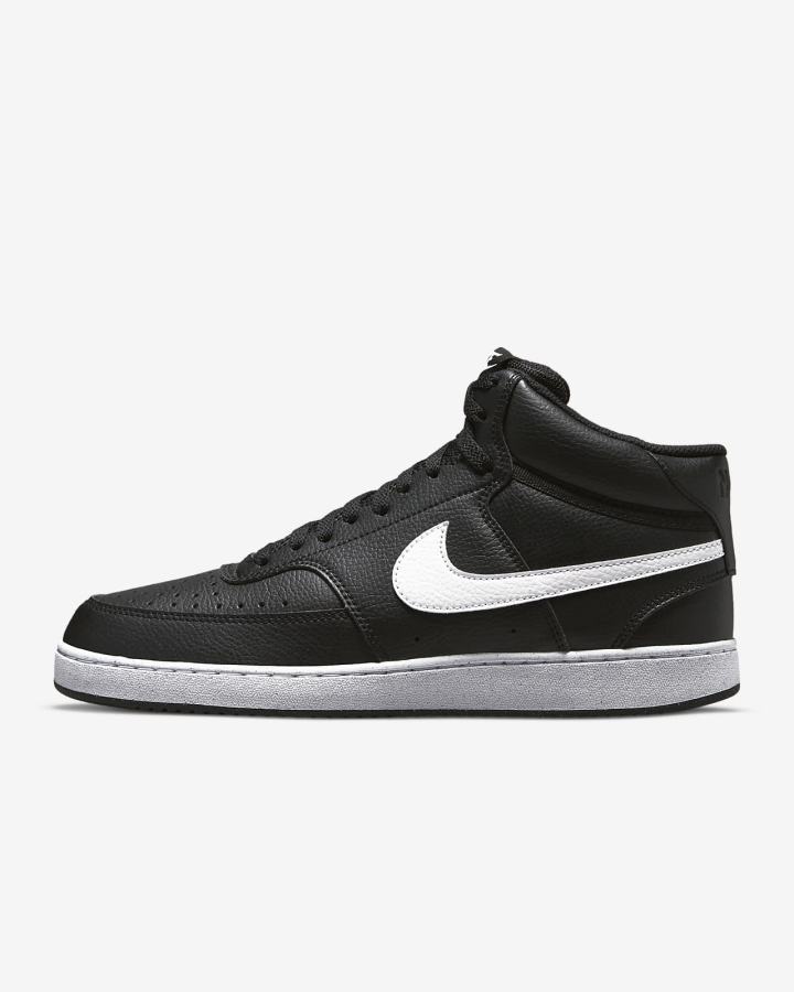 Nike Court Vision Mid Next Nature Muške Tenisiće Crne Bijele | HR-39684PRSM