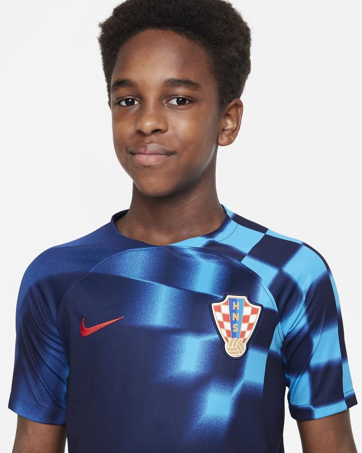 Nike Croatia 2022/23 Stadium Away Kids Dri-FIT Soccer Za Djevojčice Dres Plave Crvene | HR-12563HIFC