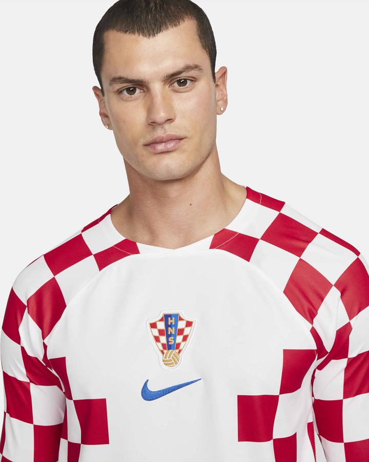 Nike Croatia 2022/23 Stadium Home Dri-FIT Long-Sleeve Soccer Muške Dres Bijele Plave | HR-90256XGZV