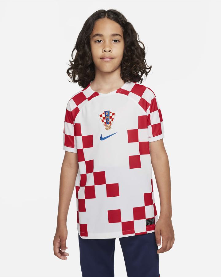 Nike Croatia 2022/23 Stadium Home Kids Dri-FIT Soccer Za Djevojčice Dres Bijele Plave | HR-86201MTGZ