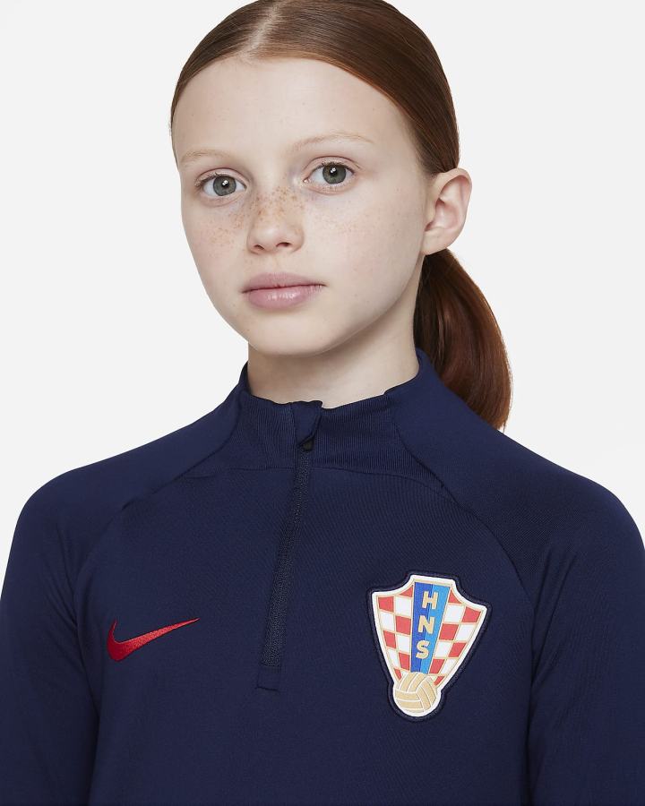 Nike Croatia Strike Kids Dri-FIT Knit Soccer Drill Top Za Djevojčice Pulover Plave Crvene | HR-61439WYUT