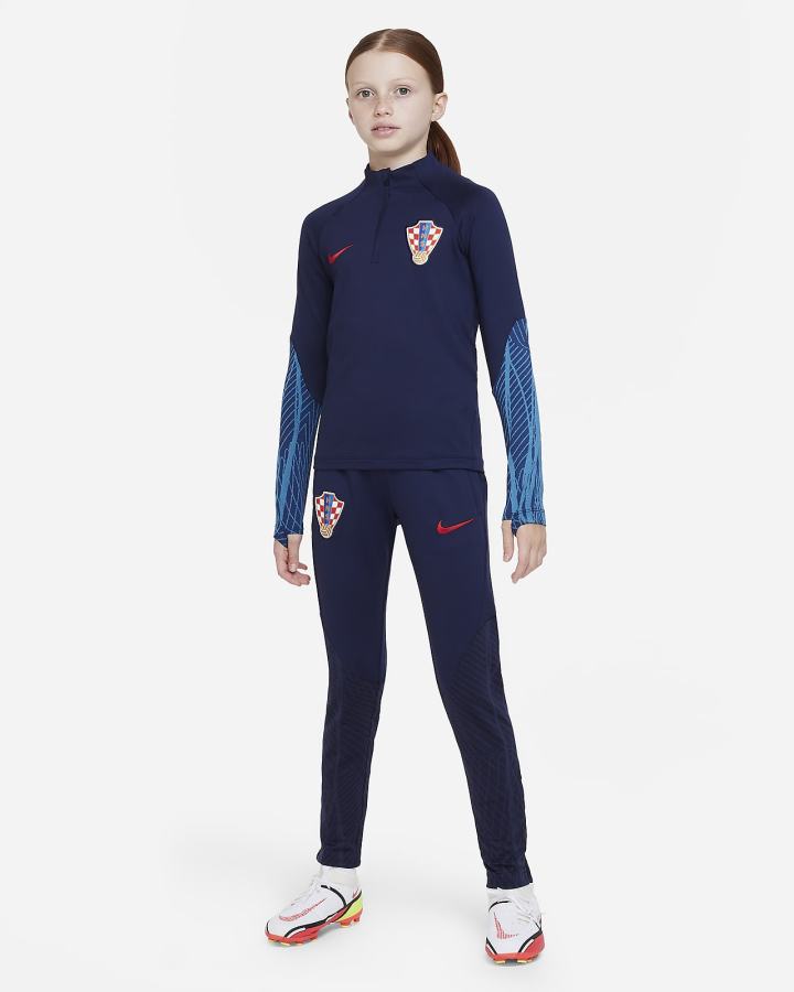 Nike Croatia Strike Kids Dri-FIT Knit Soccer Drill Top Za Djevojčice Pulover Plave Crvene | HR-61439WYUT