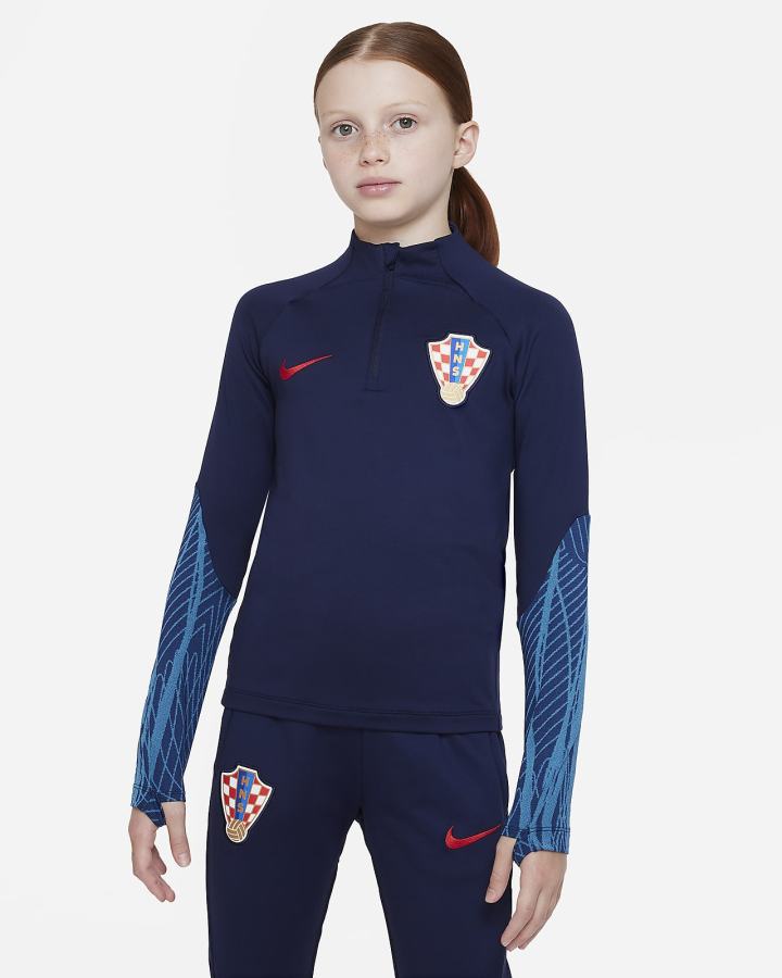 Nike Croatia Strike Kids Dri-FIT Knit Soccer Drill Top Za Djevojčice Pulover Plave Crvene | HR-61439WYUT