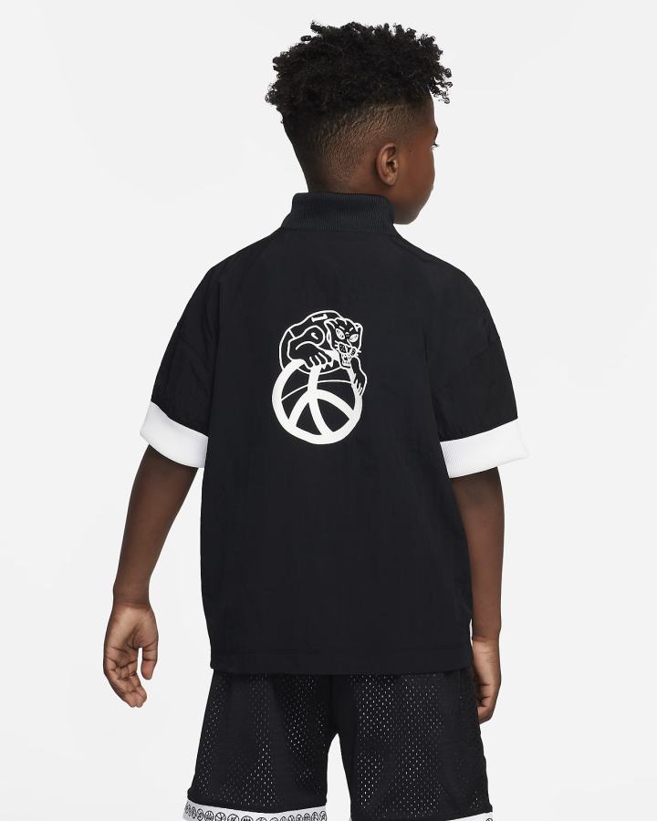 Nike Culture of Basketball Kids Warm-Up Shirt Za Dječake Majice Crne Bijele | HR-67981NKCP