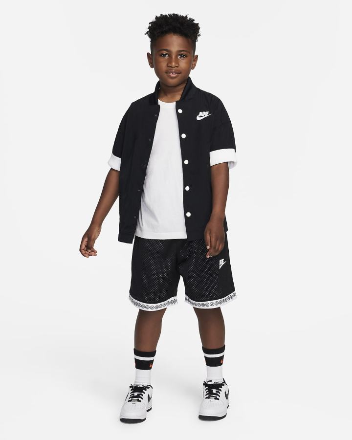 Nike Culture of Basketball Kids Warm-Up Shirt Za Dječake Majice Crne Bijele | HR-67981NKCP