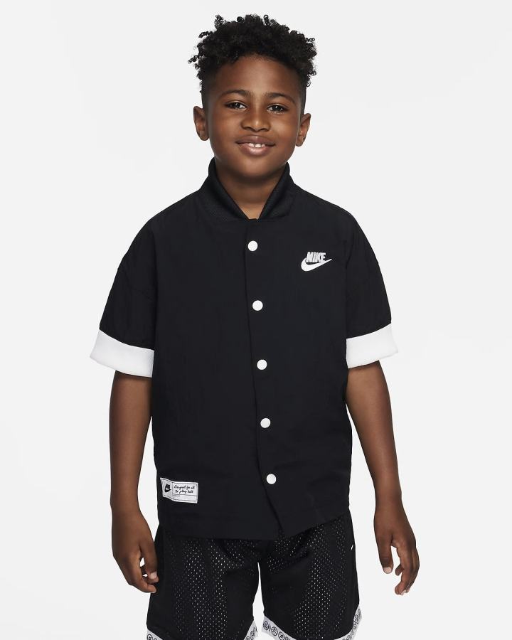 Nike Culture of Basketball Kids Warm-Up Shirt Za Dječake Majice Crne Bijele | HR-67981NKCP