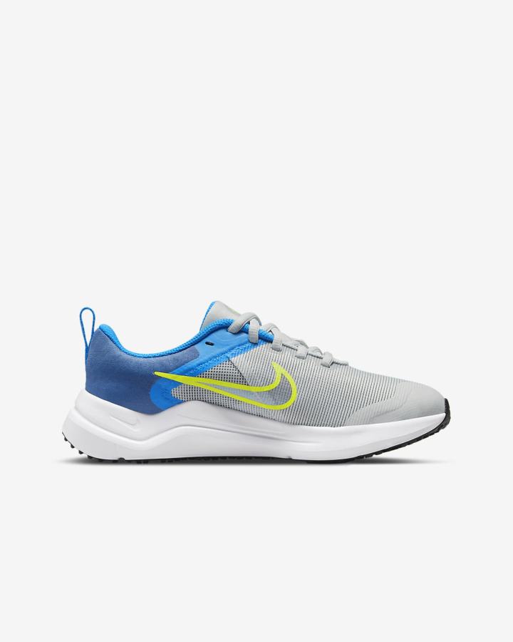 Nike Downshifter 12 Kids Road Za Djevojčice Tenisiće Sive Plave Sive Tamnoplave Sive | HR-60821GFKZ