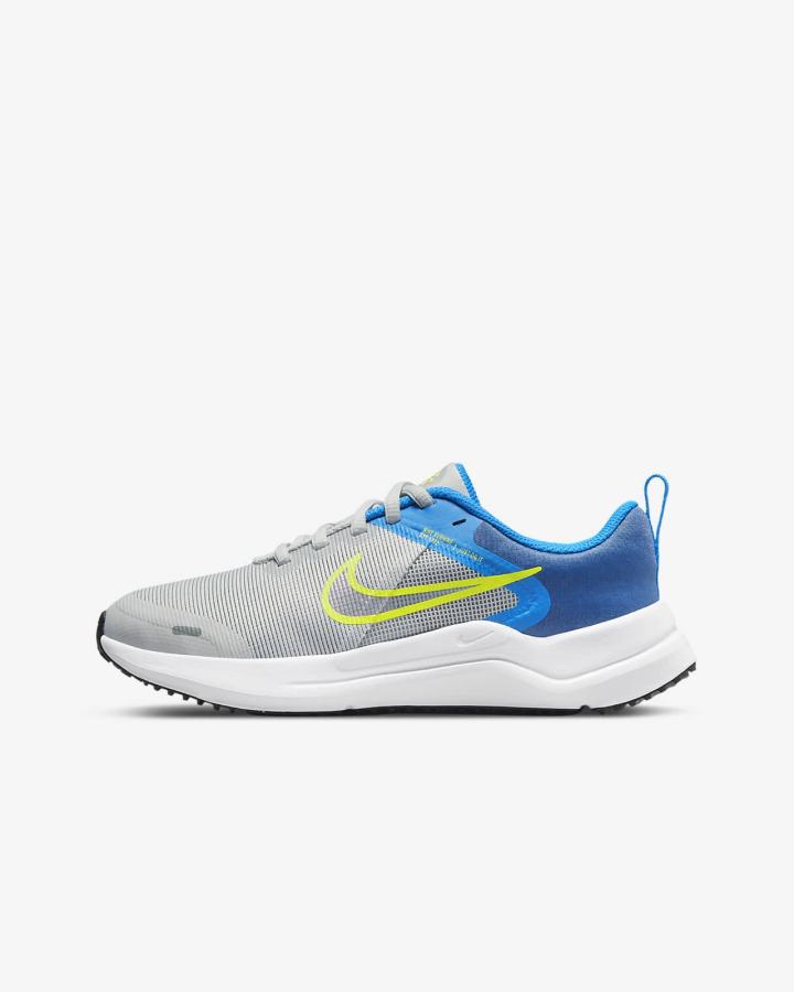 Nike Downshifter 12 Kids Road Za Dječake Tenisiće Sive Plave Sive Tamnoplave Sive | HR-29065QZJS