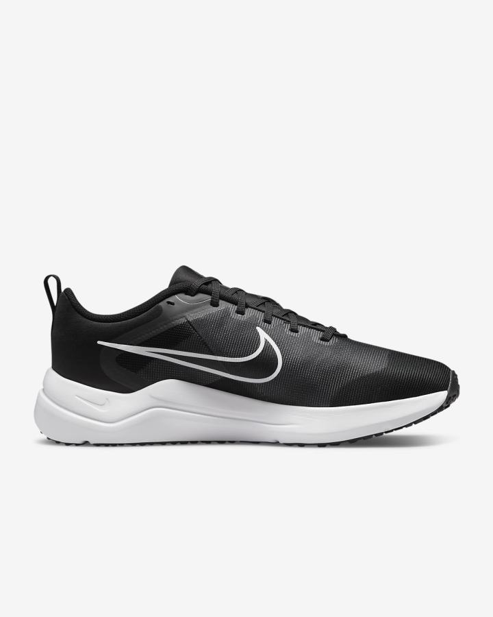 Nike Downshifter 12 Road Muške Tenisiće Crne Tamno Sive Platine Bijele | HR-12839OJBR