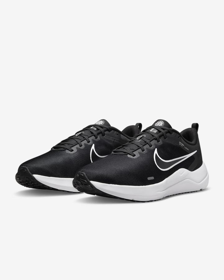 Nike Downshifter 12 Road Muške Tenisiće Crne Tamno Sive Platine Bijele | HR-12839OJBR