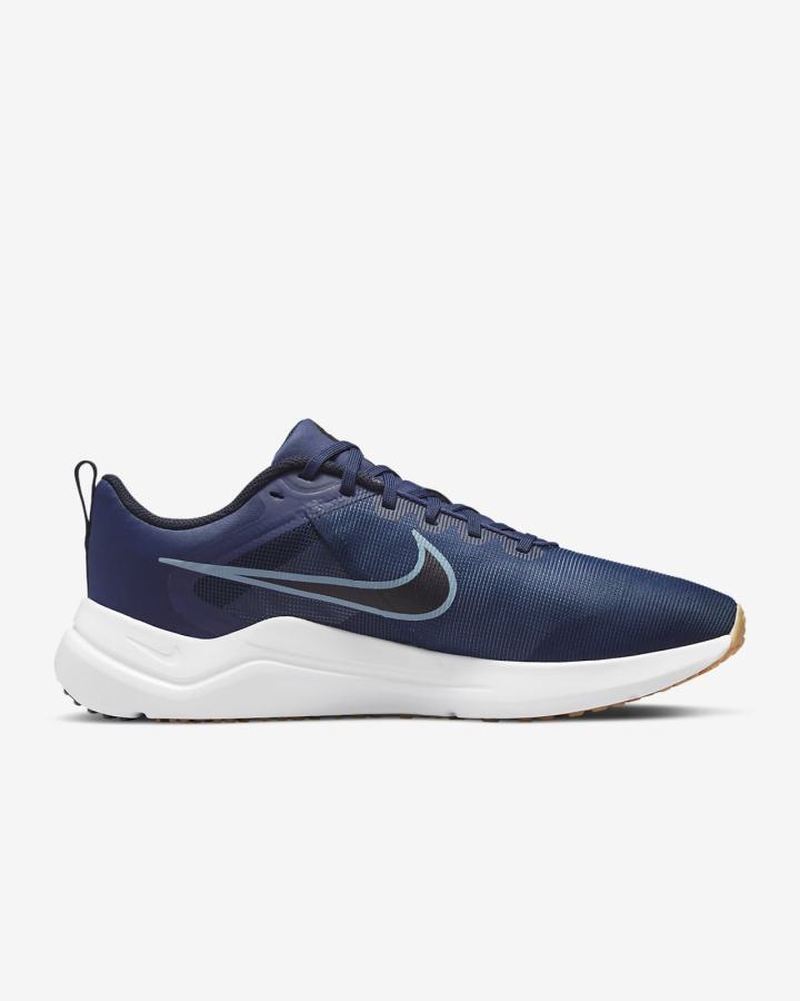 Nike Downshifter 12 Road Muške Tenisiće Tamnoplave Tamno Obsidijanske Platine Plave | HR-23176JEIM