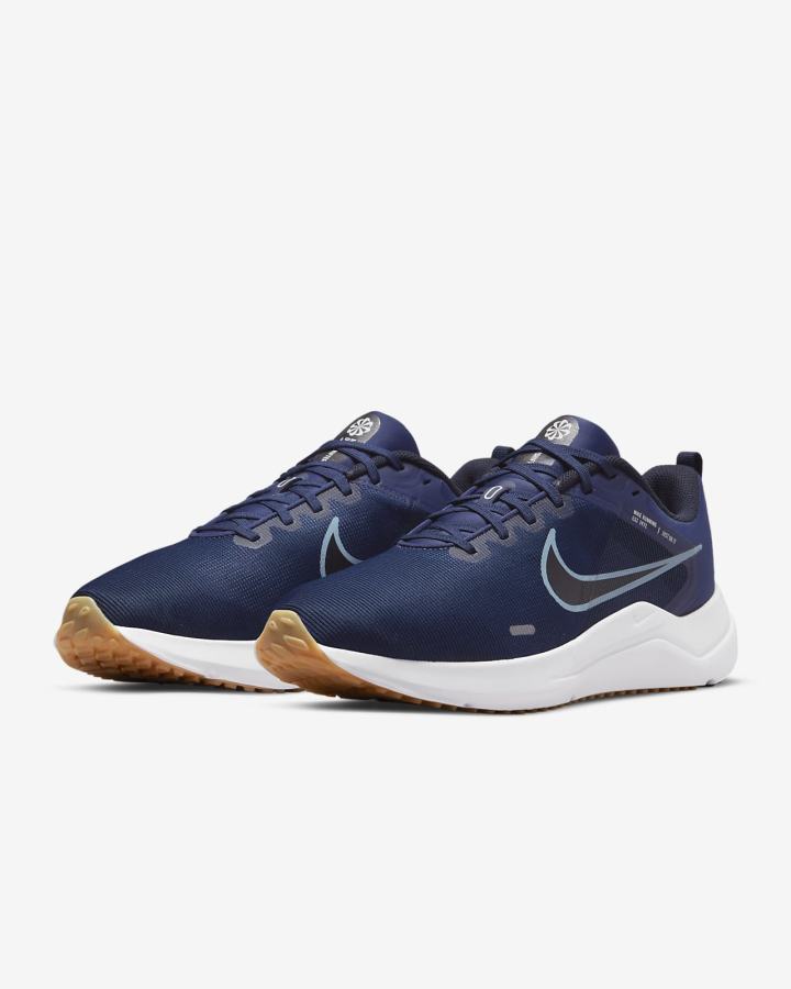 Nike Downshifter 12 Road Muške Tenisiće Tamnoplave Tamno Obsidijanske Platine Plave | HR-23176JEIM