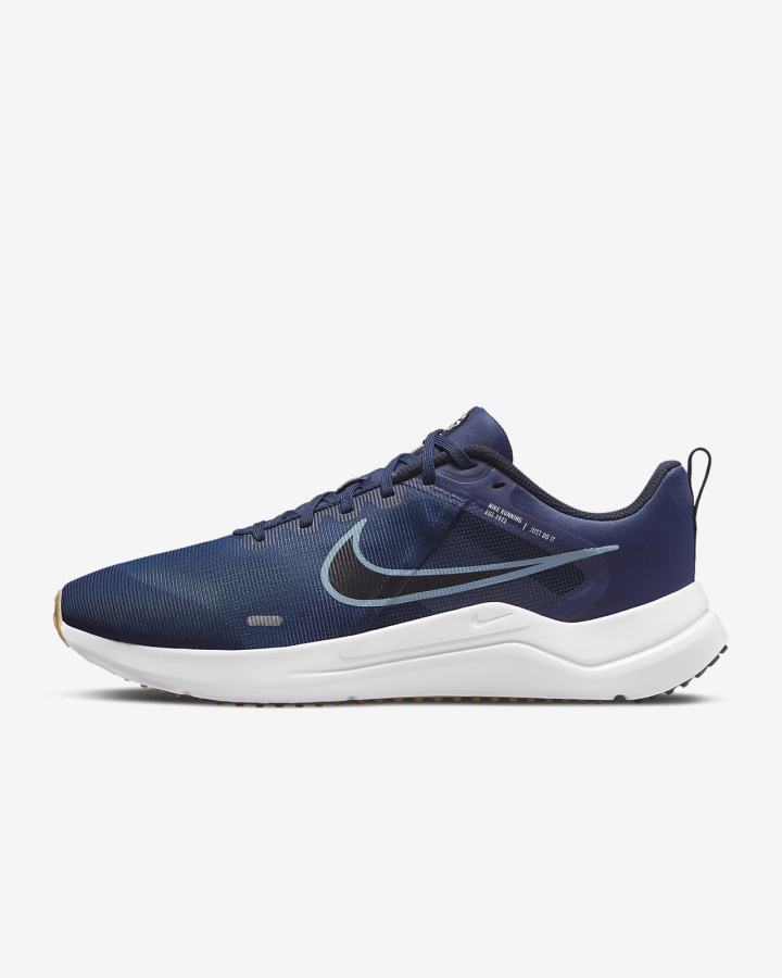 Nike Downshifter 12 Road Muške Tenisiće Tamnoplave Tamno Obsidijanske Platine Plave | HR-23176JEIM