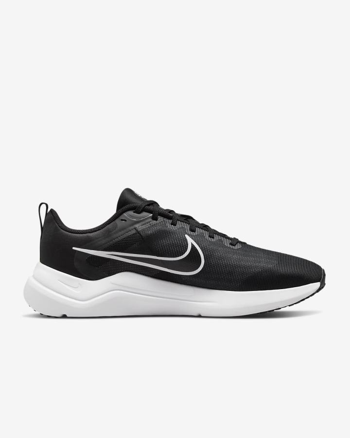 Nike Downshifter 12 Road Muške Tenisiće Crne Tamno Sive Platine Bijele | HR-25637OWYL