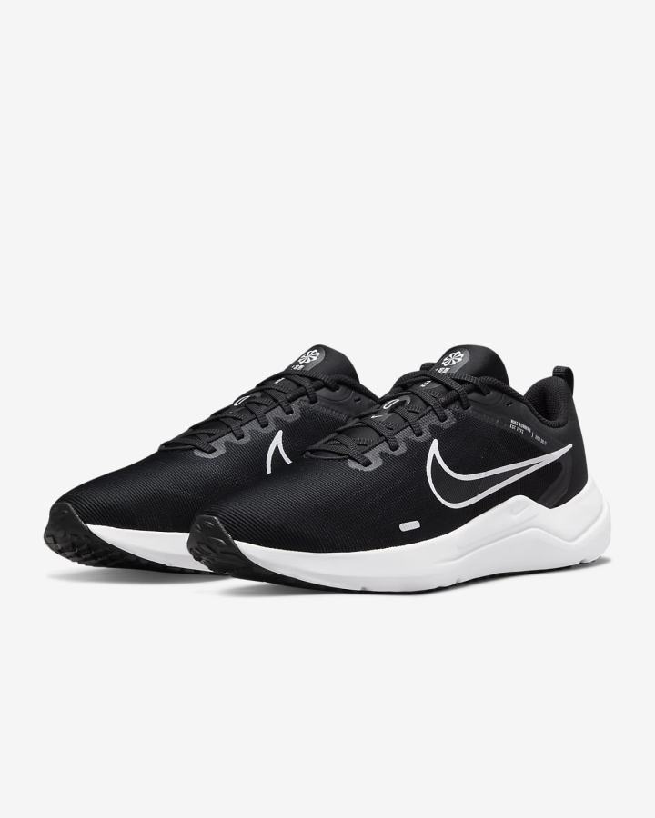 Nike Downshifter 12 Road Muške Tenisiće Crne Tamno Sive Platine Bijele | HR-25637OWYL