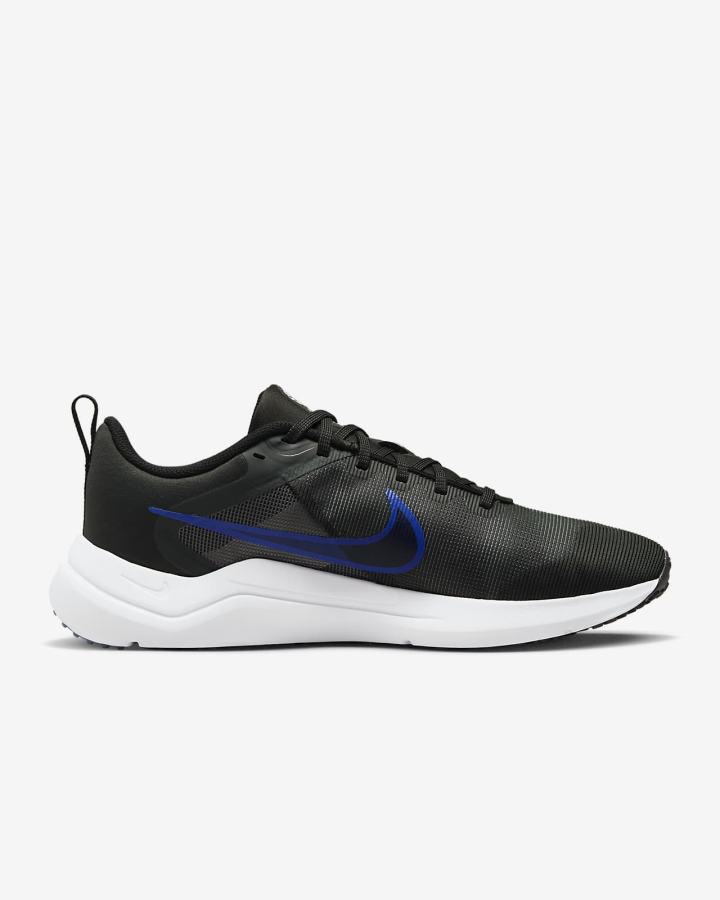 Nike Downshifter 12 Road Muške Tenisiće Tamno Sive Crne Bijele Plave | HR-30142BLFC