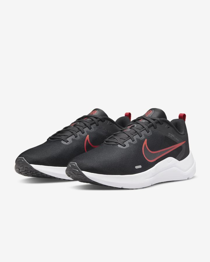 Nike Downshifter 12 Road Muške Tenisiće Crne Tamno Sive Svijetlo Sive Bijele | HR-46205YXNF