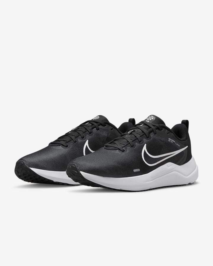 Nike Downshifter 12 Road Ženske Tenisiće Crne Sive Platine Bijele | HR-26915KRGX