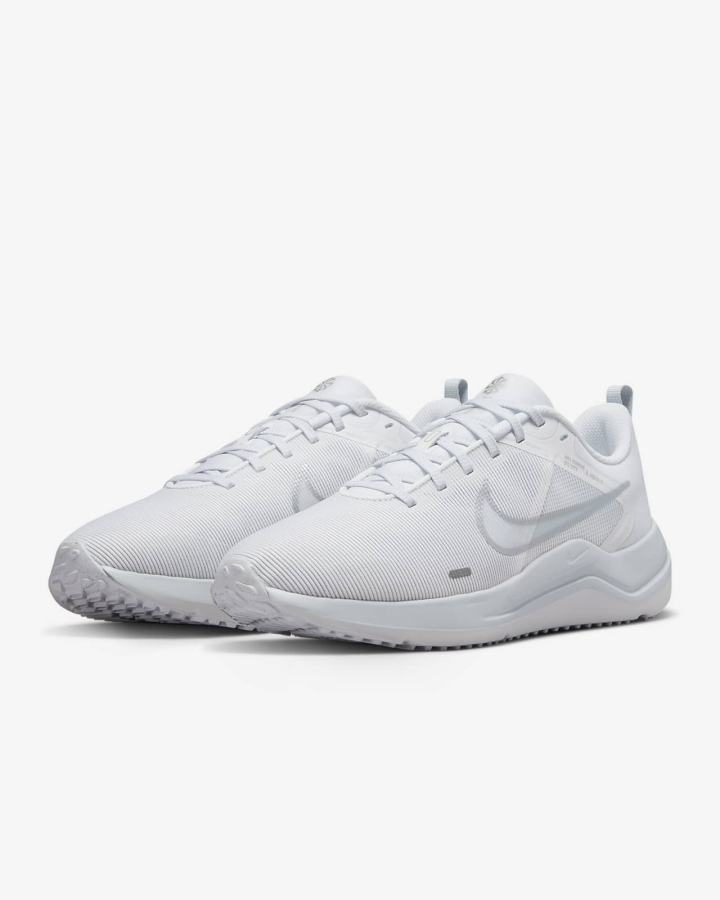 Nike Downshifter 12 Road Ženske Tenisiće Bijele Platine Metalne Srebrne | HR-75841BFZM