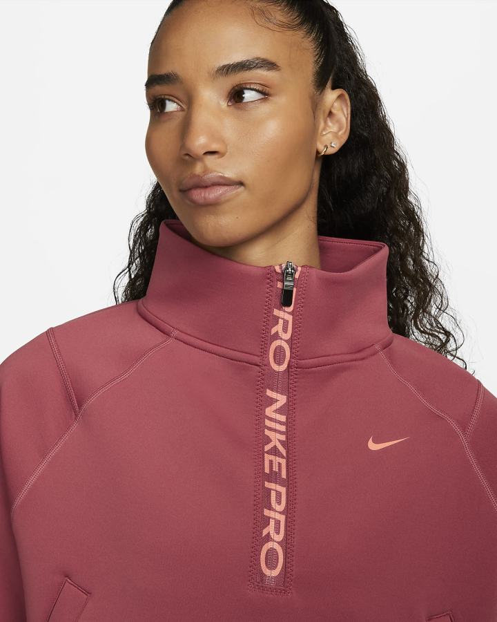 Nike Dri-FIT 1/2-Zip Training Top Ženske Pulover Crvene Narančaste | HR-78205NMKW