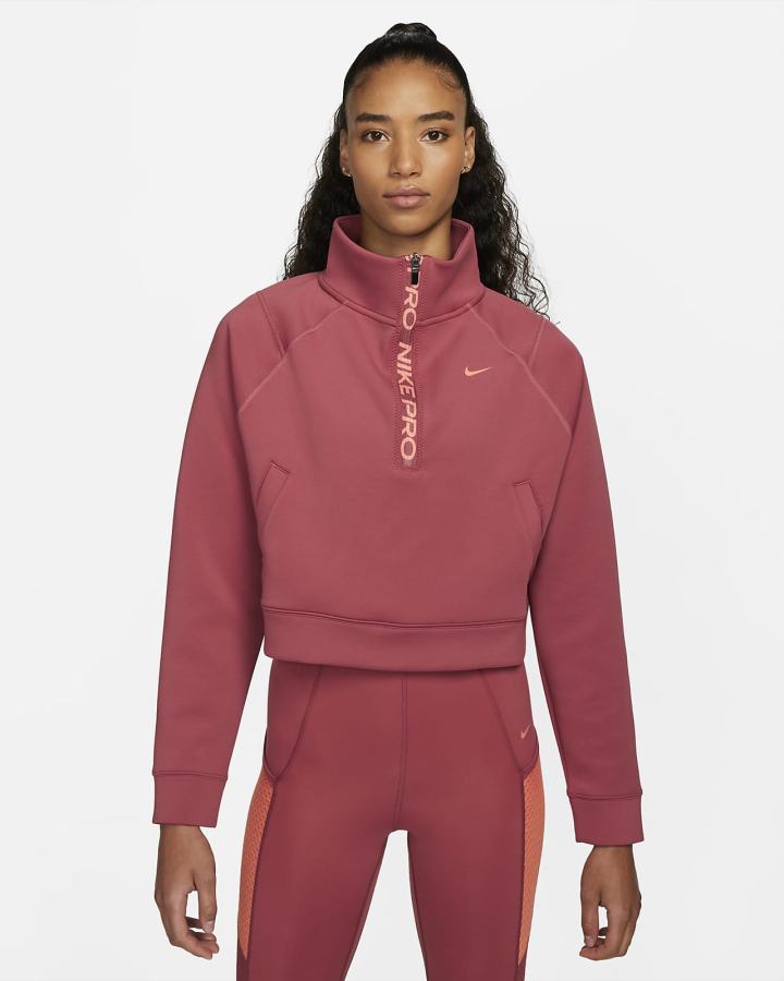 Nike Dri-FIT 1/2-Zip Training Top Ženske Pulover Crvene Narančaste | HR-78205NMKW