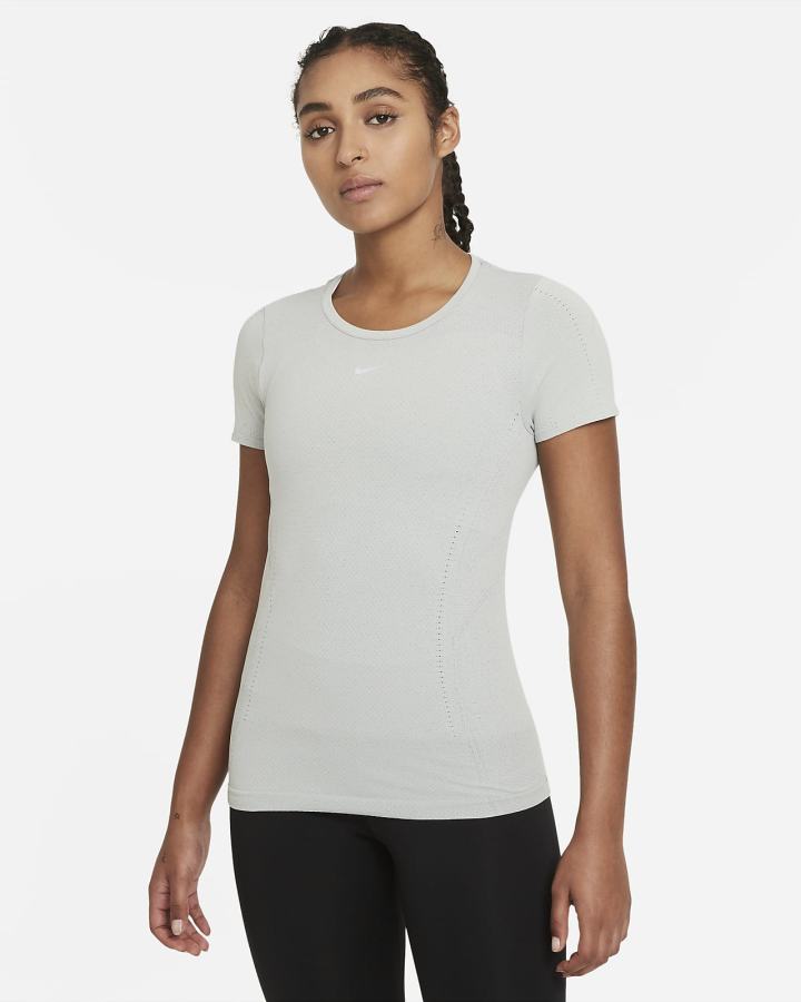 Nike Dri-FIT ADV Aura Slim-Fit Short-Sleeve Top Ženske Majice Sive | HR-07154QKGH