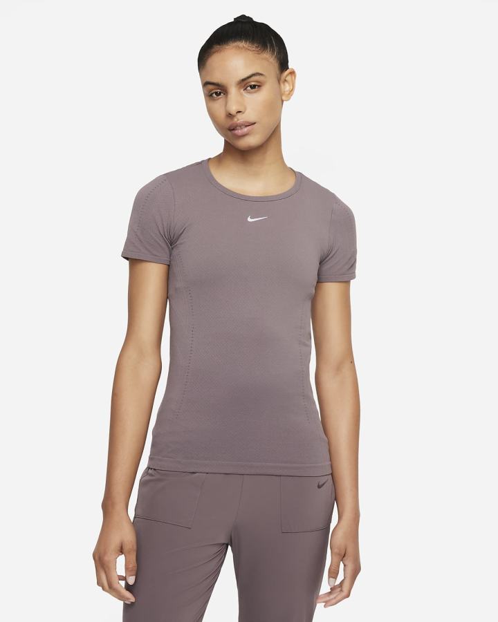 Nike Dri-FIT ADV Aura Slim-Fit Short-Sleeve Top Ženske Majice Ljubičaste | HR-59841SIYW