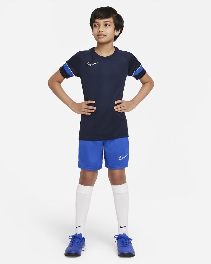 Nike Dri-FIT Academy Kids Short-Sleeve Soccer Top Za Djevojčice Majice Obsidijanske Bijele Kraljevska Plava Plave | HR-09245JOIC