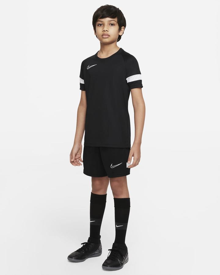 Nike Dri-FIT Academy Kids Short-Sleeve Soccer Top Za Djevojčice Majice Crne Bijele | HR-36542SICT