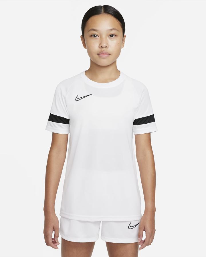 Nike Dri-FIT Academy Kids Short-Sleeve Soccer Top Za Djevojčice Majice Crne Bijele | HR-36542SICT