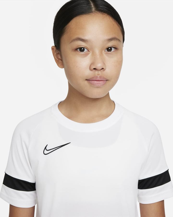 Nike Dri-FIT Academy Kids Short-Sleeve Soccer Top Za Djevojčice Majice Bijele Crne | HR-51486CSVG