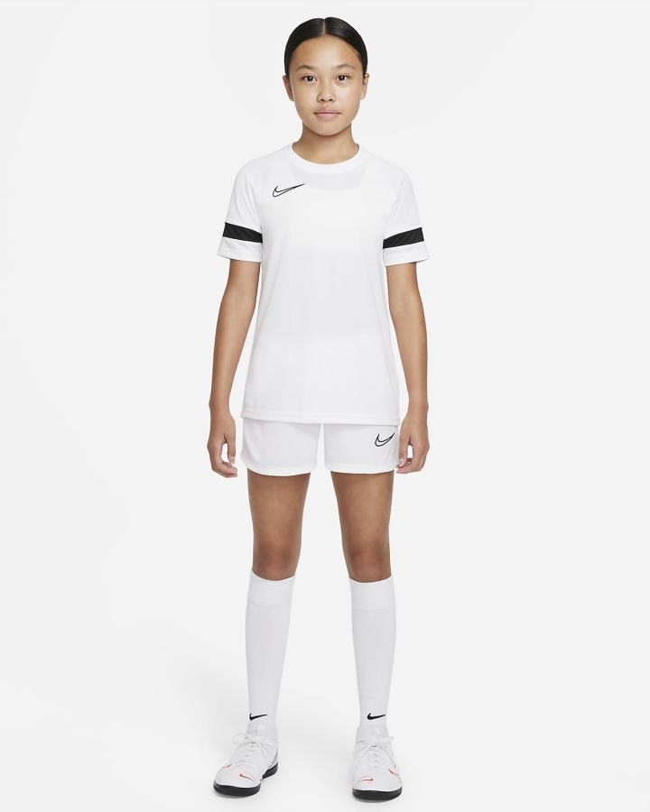 Nike Dri-FIT Academy Kids Short-Sleeve Soccer Top Za Djevojčice Majice Bijele Crne | HR-51486CSVG