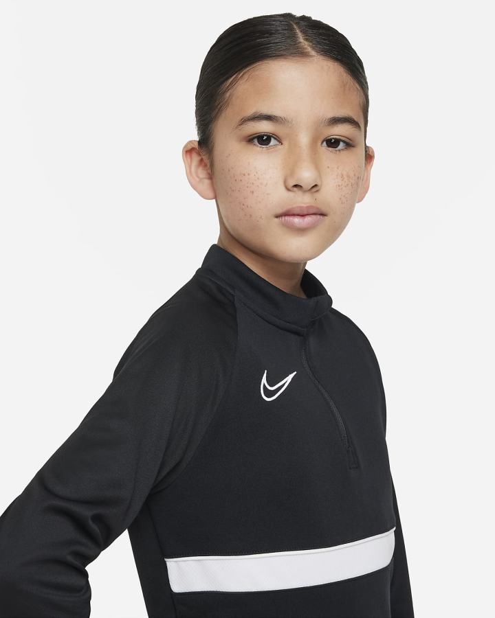 Nike Dri-FIT Academy Kids Soccer Drill Top Za Djevojčice Pulover Crne Bijele | HR-43169OEIH