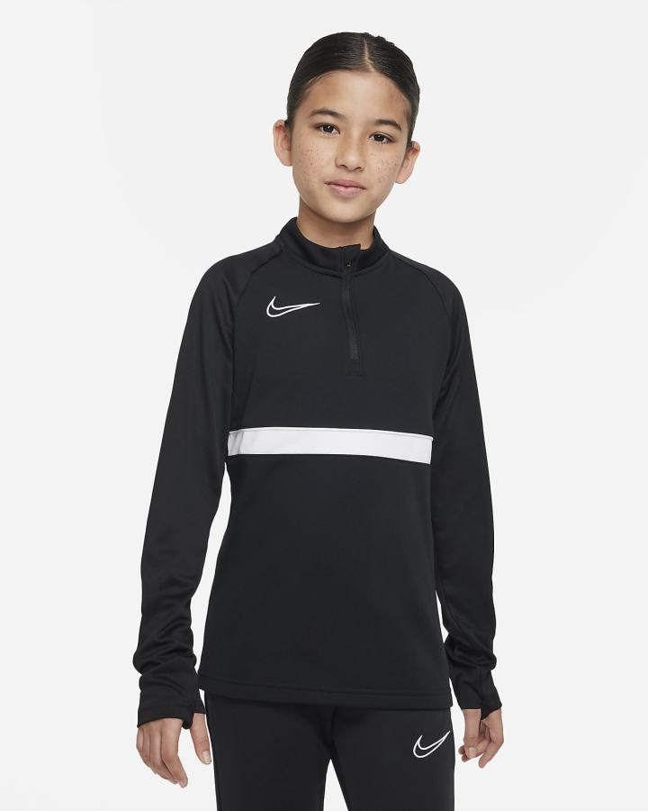 Nike Dri-FIT Academy Kids Soccer Drill Top Za Djevojčice Pulover Crne Bijele | HR-43169OEIH