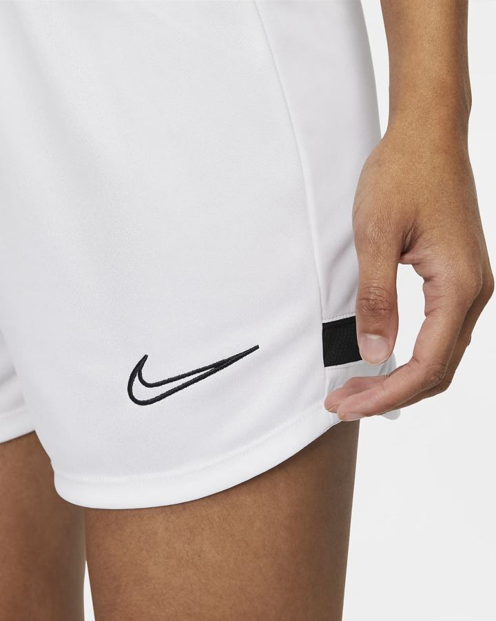 Nike Dri-FIT Academy Knit Soccer Ženske Kratke Hlače Bijele Crne | HR-10396IRPF