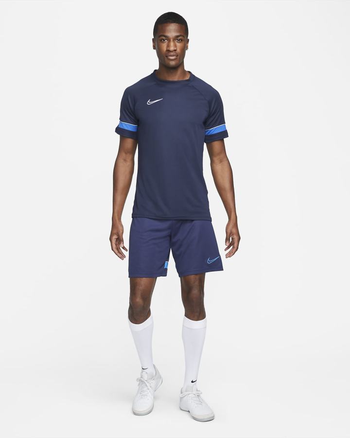 Nike Dri-FIT Academy Pro Short-Sleeve Soccer Top Muške Majice Obsidijanske Bijele Kraljevska Plava Plave | HR-29381JPNT