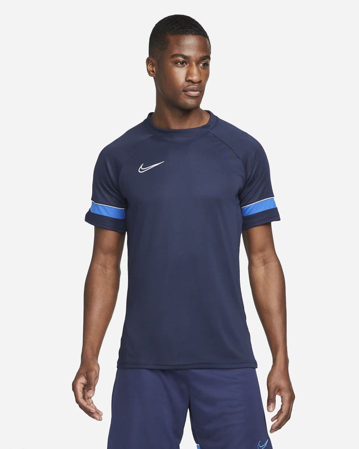 Nike Dri-FIT Academy Pro Short-Sleeve Soccer Top Muške Majice Obsidijanske Bijele Kraljevska Plava Plave | HR-29381JPNT