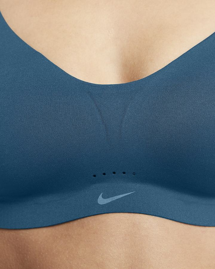 Nike Dri-FIT Alate Minimalist Light-Support Podstavljena Ženske Sportski Grudnjak Plave | HR-04732FLKP