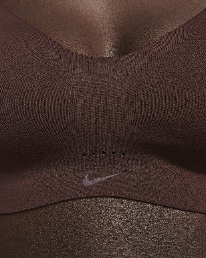 Nike Dri-FIT Alate Minimalist Light-Support Podstavljena Ženske Sportski Grudnjak Crvene | HR-06349IQKX