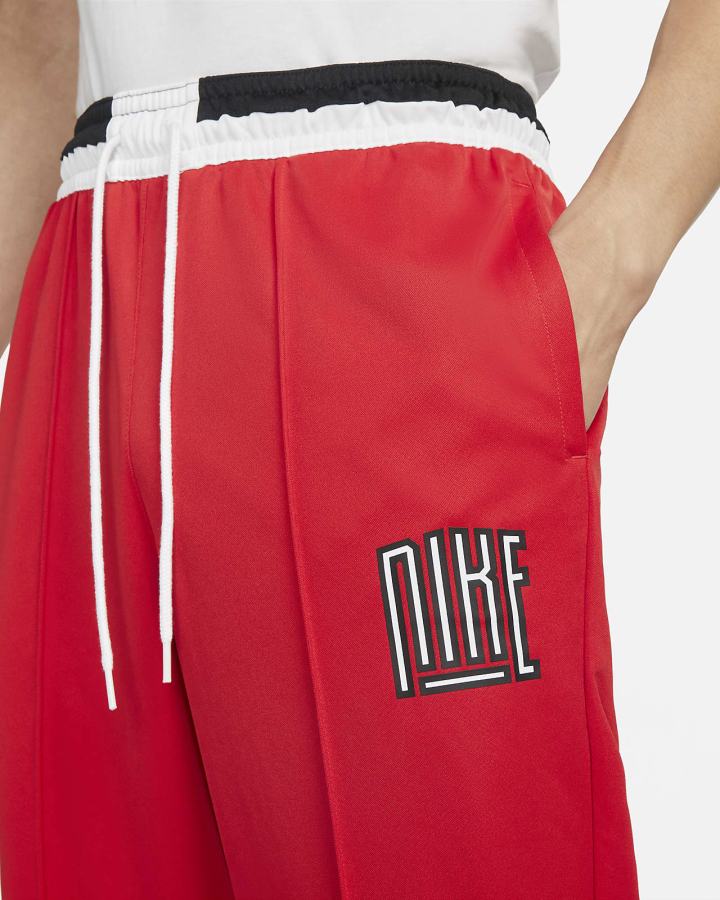 Nike Dri-FIT Basketball Muške Hlače Crvene Crne Bijele | HR-24890ESPQ