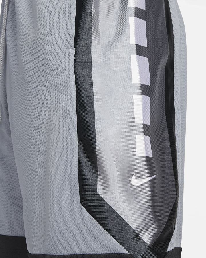 Nike Dri-FIT Elite Basketball Muške Kratke Hlače Sive Crne Bijele | HR-54890OVEL