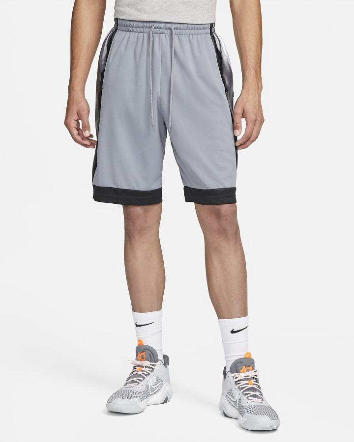 Nike Dri-FIT Elite Basketball Muške Kratke Hlače Sive Crne Bijele | HR-54890OVEL