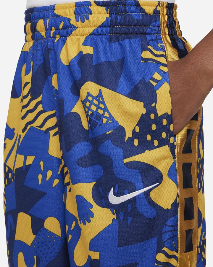 Nike Dri-FIT Elite Kids Basketball (Extended Size) Za Dječake Kratke Hlače Kraljevska Plava Žute Bijele | HR-25901XUVL