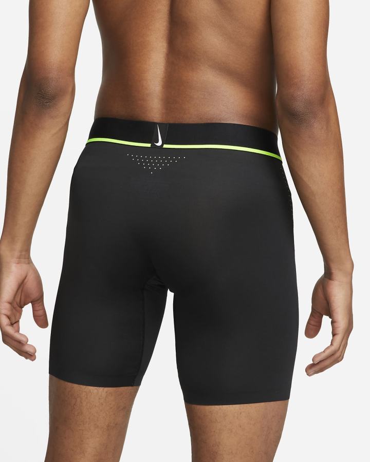 Nike Dri-FIT Elite Micro Long Boxer Brief Muške Donje Rublje Crne | HR-83794FPKQ