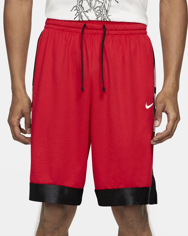 Nike Dri-FIT Elite Stripe Basketball Muške Kratke Hlače Crvene Crne Bijele | HR-03926PAKJ