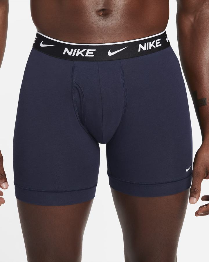 Nike Dri-FIT Essential Cotton Stretch Boxer Briefs (3-Pack) Muške Donje Rublje Plave | HR-97082ZXTM